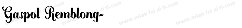 Gaspol Remblong字体转换